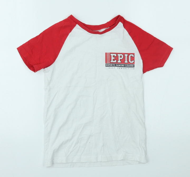 George Boys White Basic T-Shirt Size 8-9 Years - esports gaming league