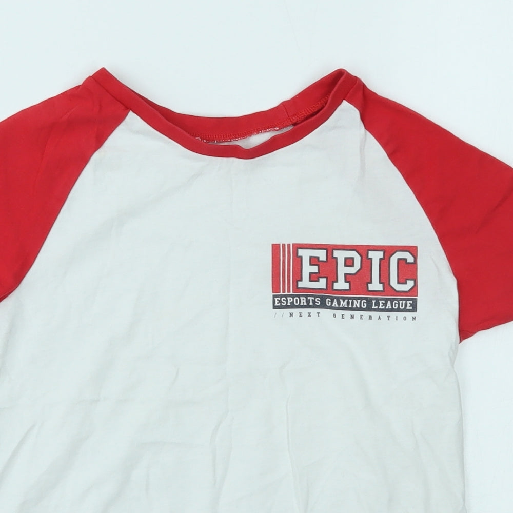 George Boys White   Basic T-Shirt Size 8-9 Years  - esports gaming league