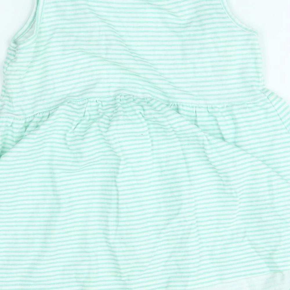 Primark Girls Green Striped  A-Line  Size 3-4 Years