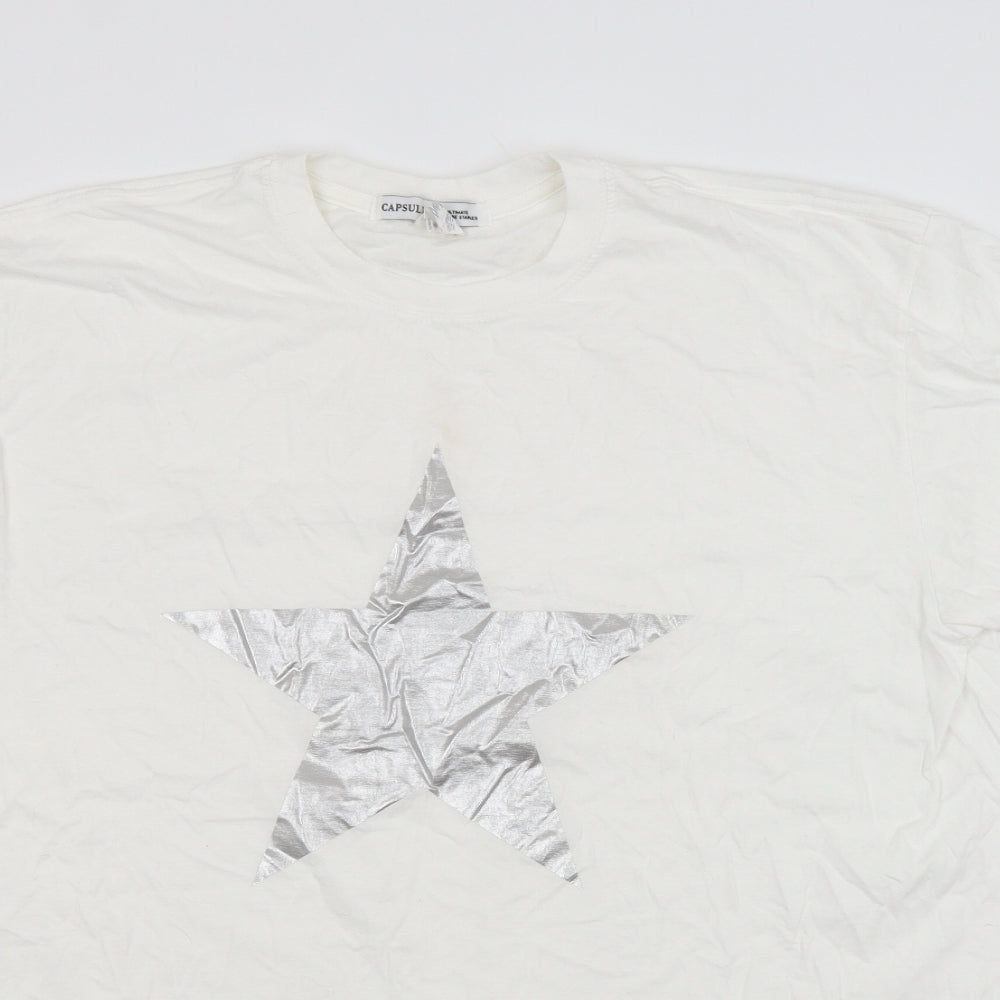 CAPSULE Mens White    T-Shirt Size XL
