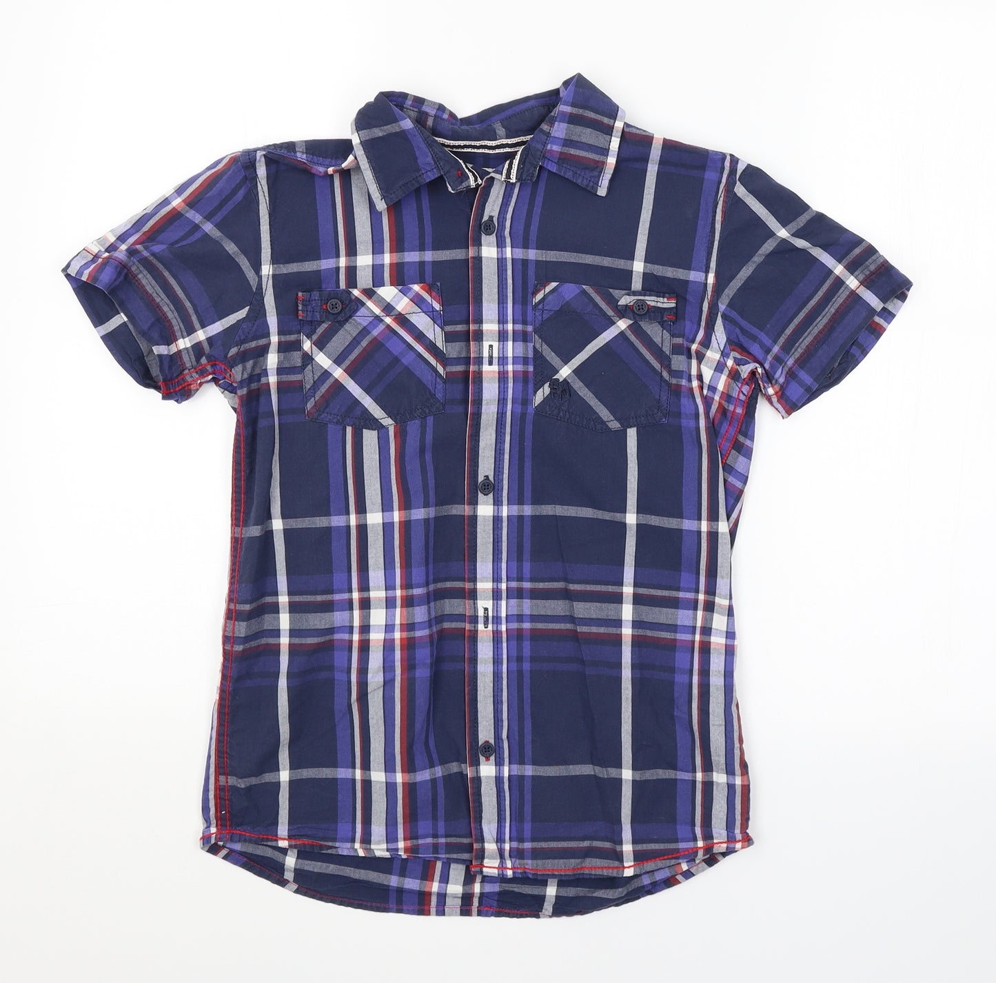 Preworn Boys Multicoloured Check  Basic Button-Up Size 12 Years