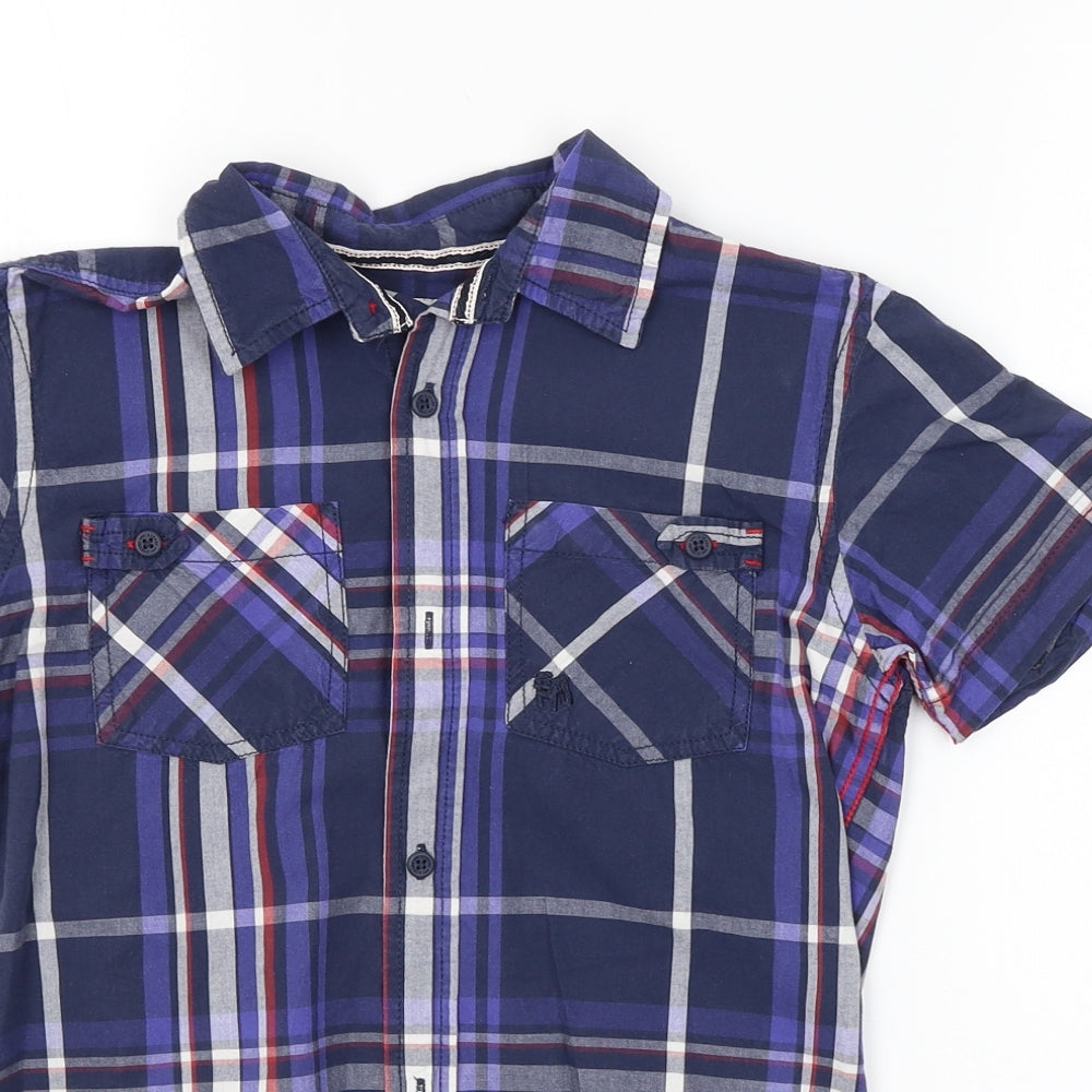 Preworn Boys Multicoloured Check  Basic Button-Up Size 12 Years
