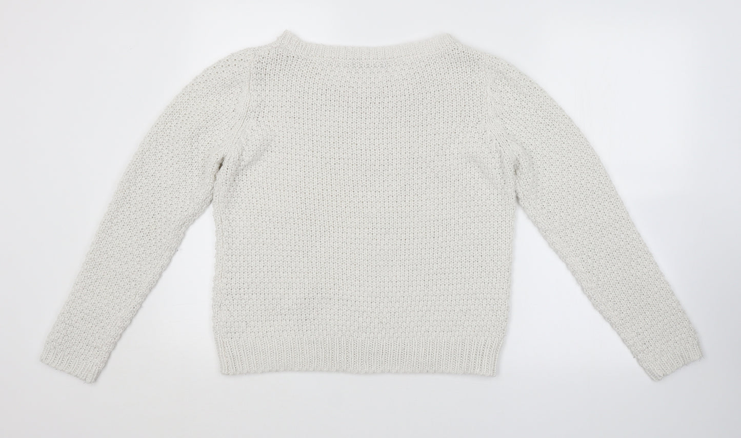 George Womens White   Pullover Jumper Size 12