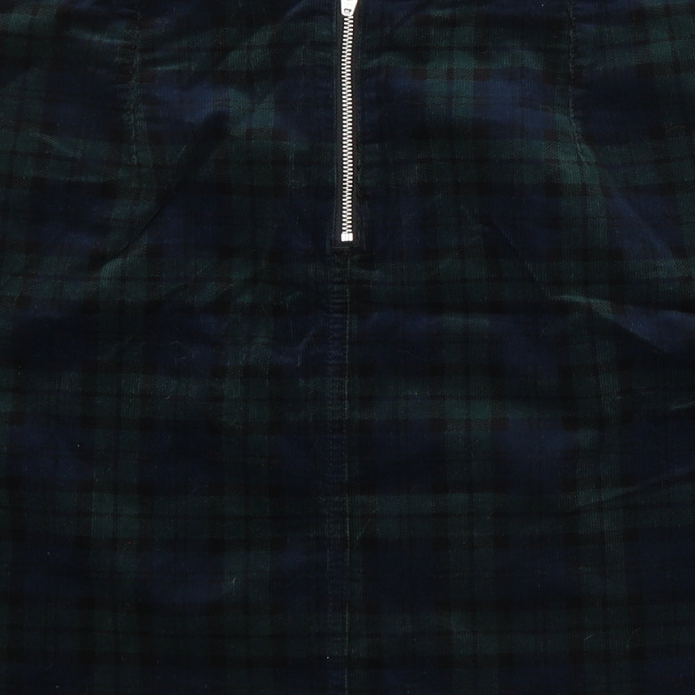 M&CO. Womens Green Check  Straight & Pencil Skirt Size 14