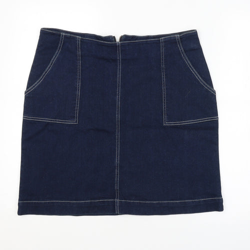 M&CO. Womens Blue   Straight & Pencil Skirt Size 14