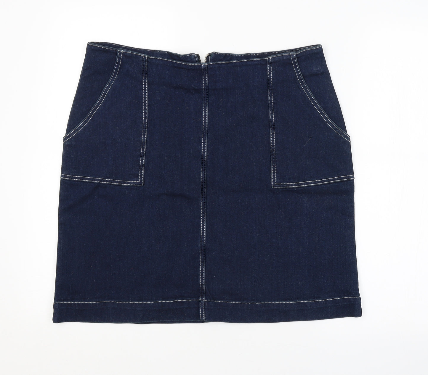 M&CO. Womens Blue   Straight & Pencil Skirt Size 14