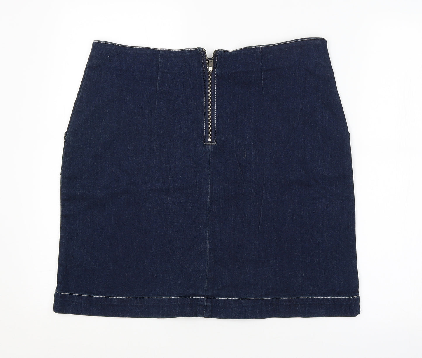 M&CO. Womens Blue   Straight & Pencil Skirt Size 14