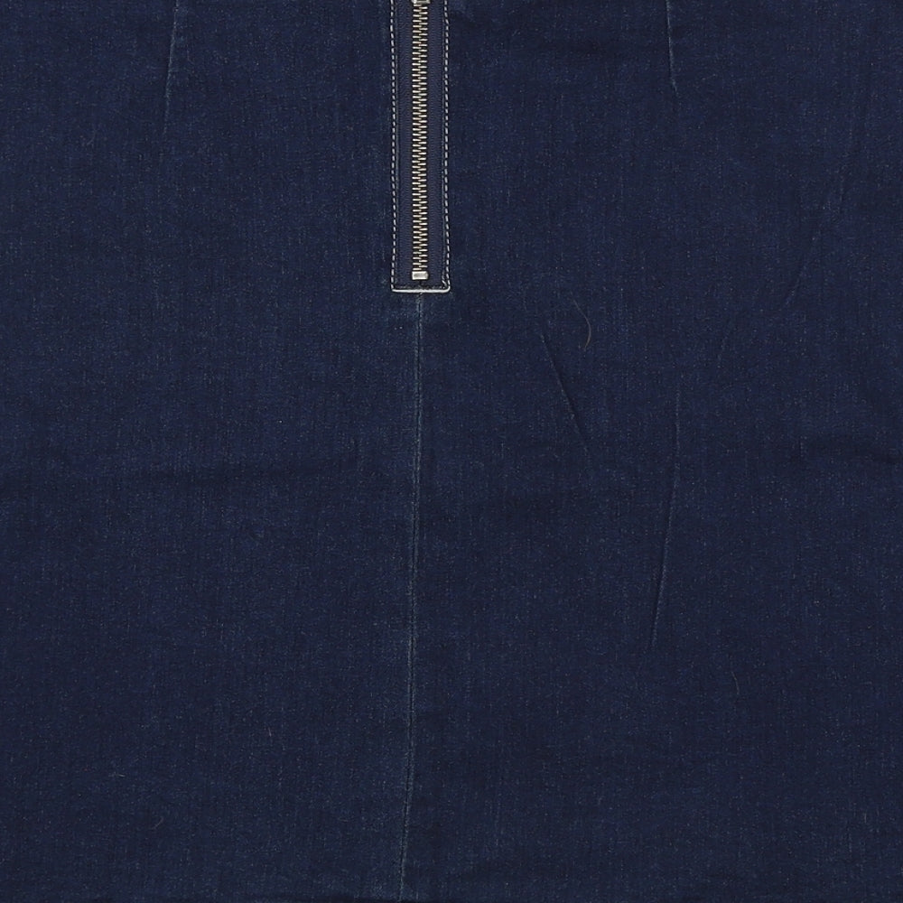 M&CO. Womens Blue   Straight & Pencil Skirt Size 14