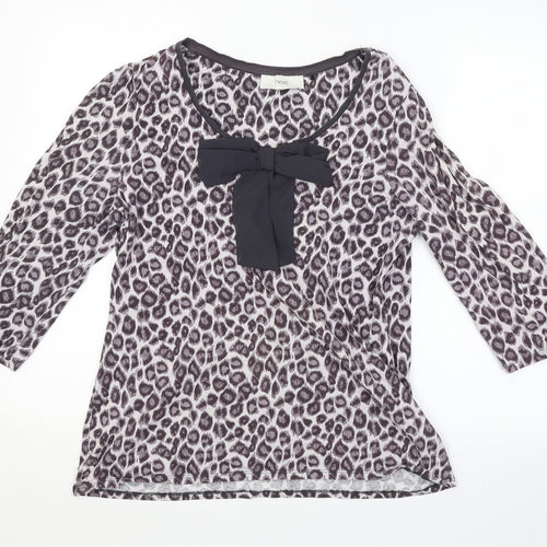 NEXT Womens Purple Animal Print  Basic Blouse Size 16