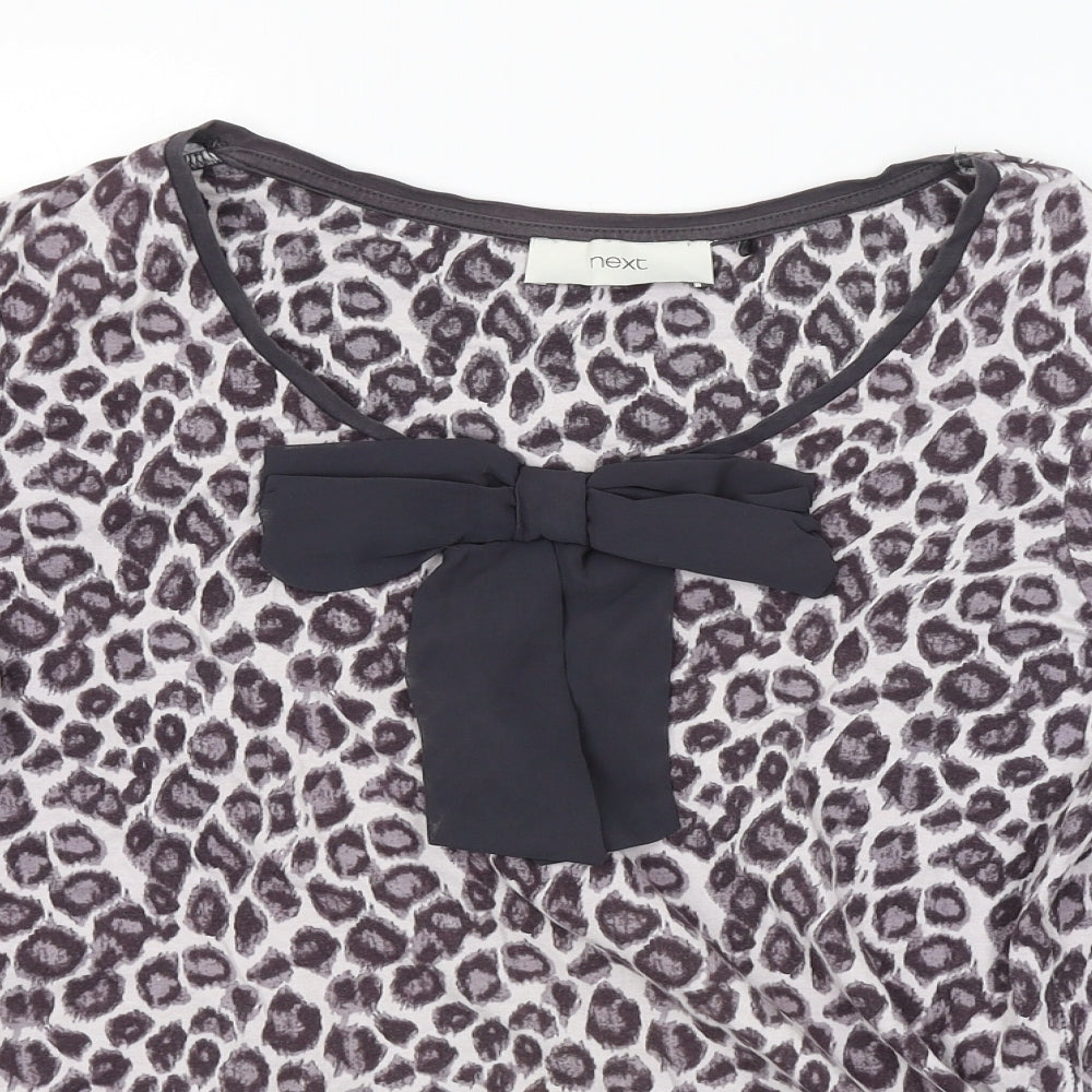 NEXT Womens Purple Animal Print  Basic Blouse Size 16