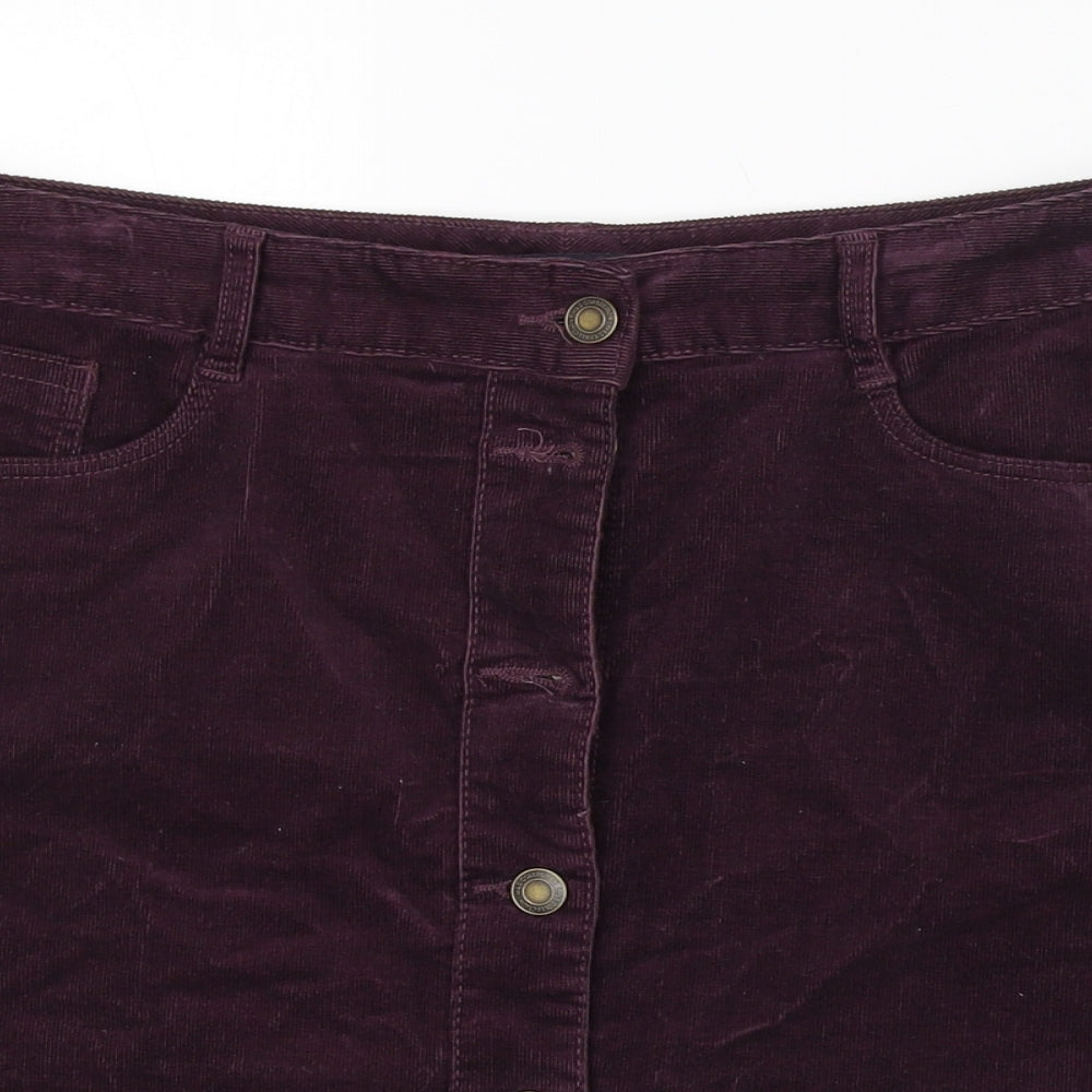 M&S Womens Purple   Straight & Pencil Skirt Size 12