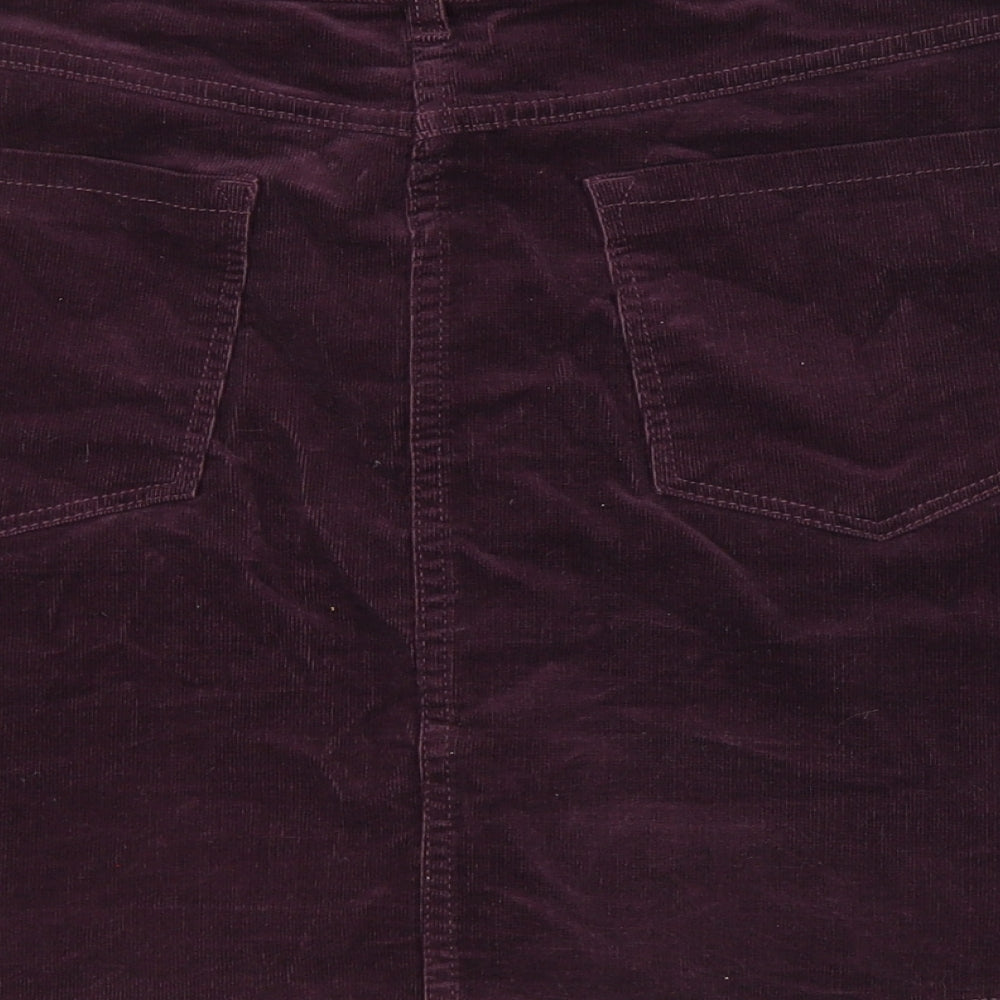 M&S Womens Purple   Straight & Pencil Skirt Size 12