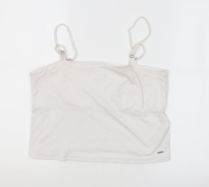 Hollister Womens White   Cropped Tank Size XL