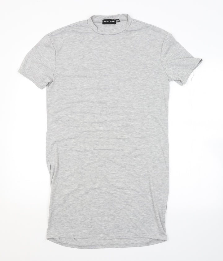 PRETTYLITTLETHING Womens Grey   T-Shirt Dress  Size 6