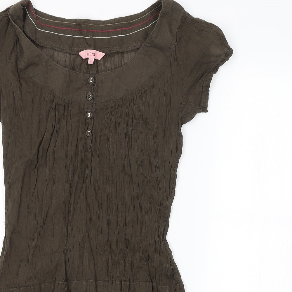 Fat Face Womens Green   Basic Blouse Size 8