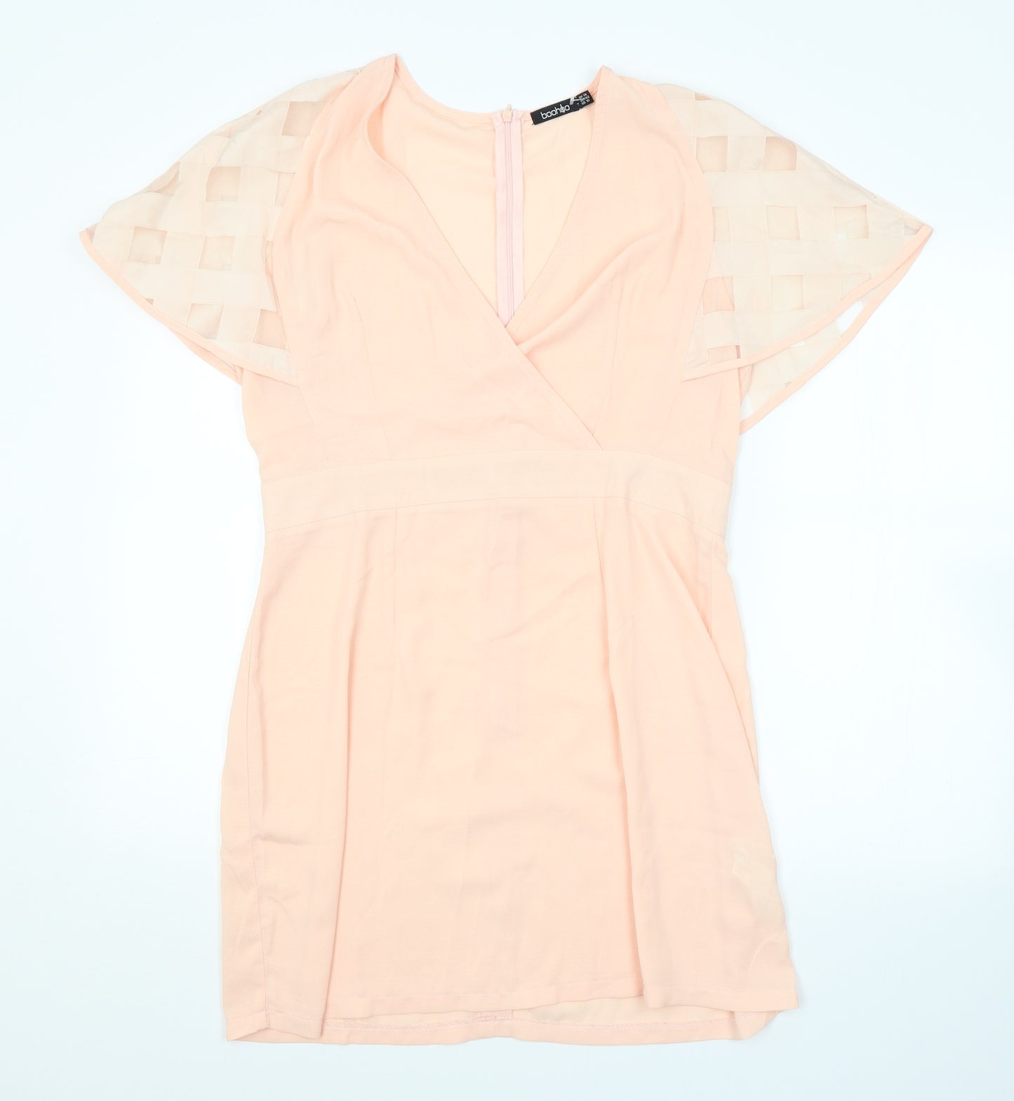 Boohoo Womens Pink   Pencil Dress  Size 14