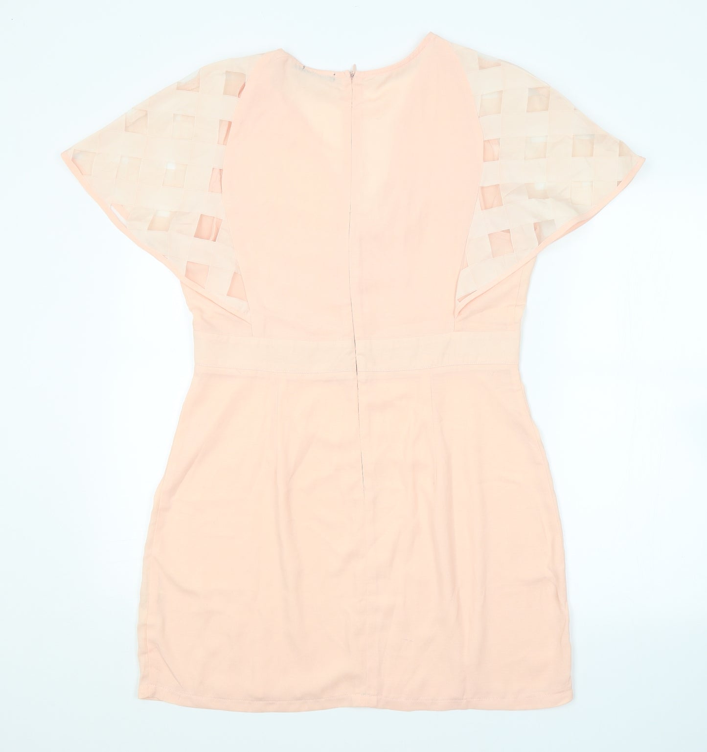 Boohoo Womens Pink   Pencil Dress  Size 14
