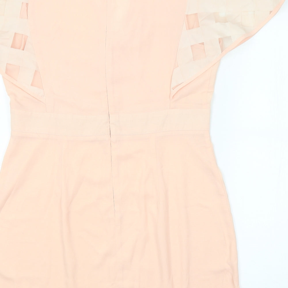 Boohoo Womens Pink   Pencil Dress  Size 14