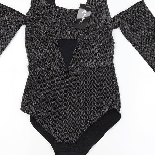 Simply Be Womens Grey Argyle/Diamond  Unitard One-Piece Size 12