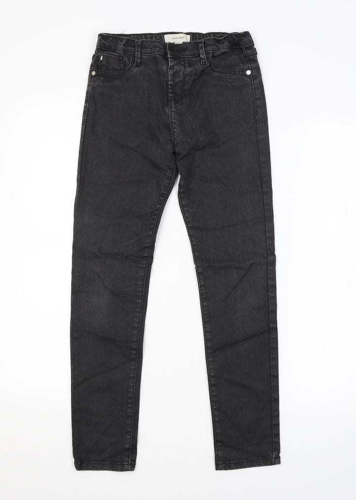 River Island Girls Grey   Straight Jeans Size 11 Years