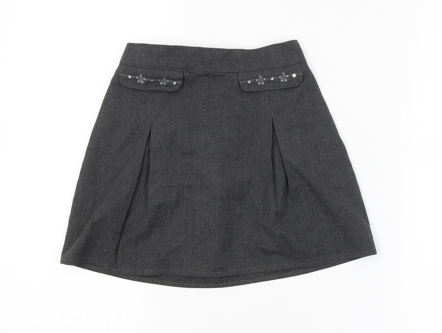 M&S Girls Grey   A-Line Skirt Size 5-6 Years