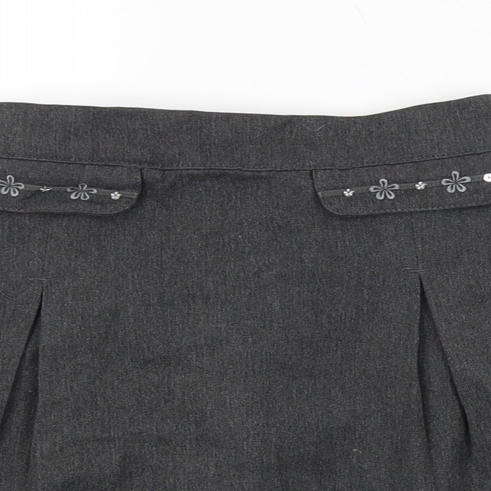 M&S Girls Grey   A-Line Skirt Size 5-6 Years