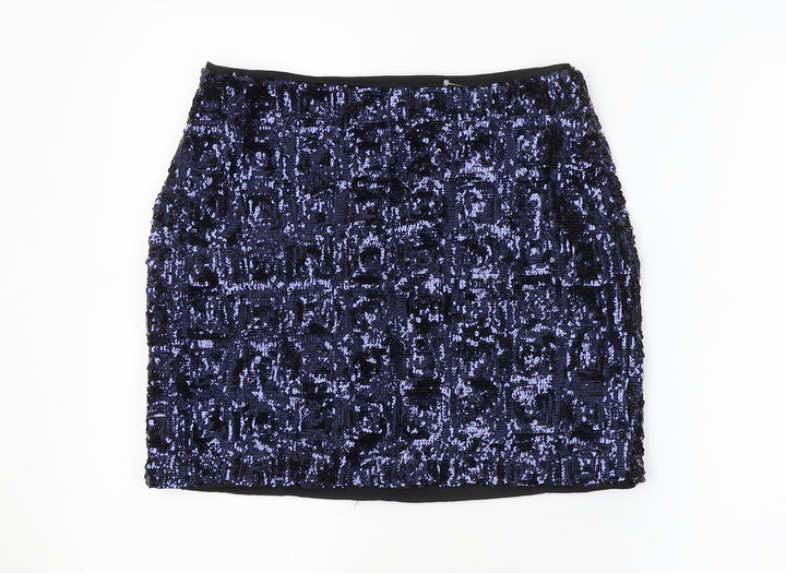 H&M Womens Blue Straight & Pencil Skirt Size 8