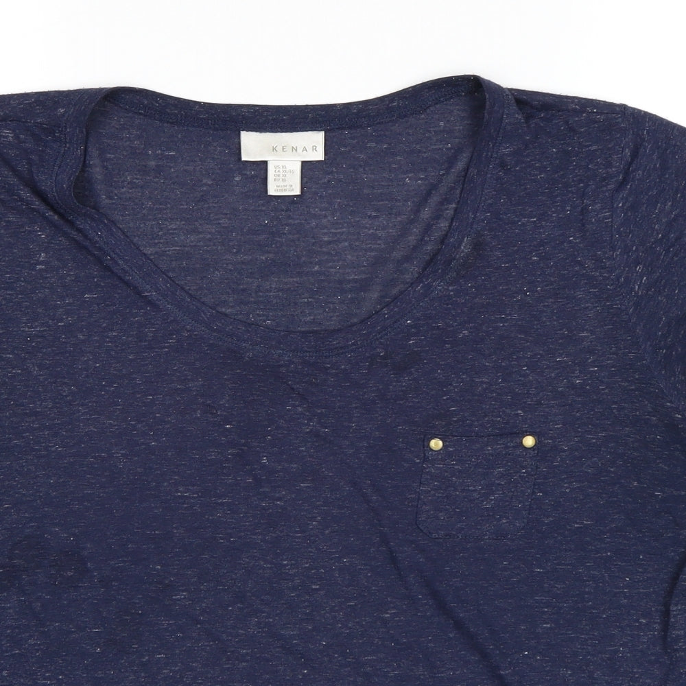 Kenar Womens Blue   Basic T-Shirt Size XL