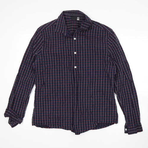 ASOS Mens Blue Check   Button-Up Size L