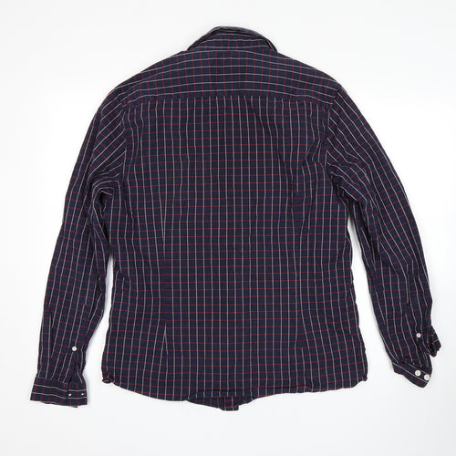 ASOS Mens Blue Check   Button-Up Size L