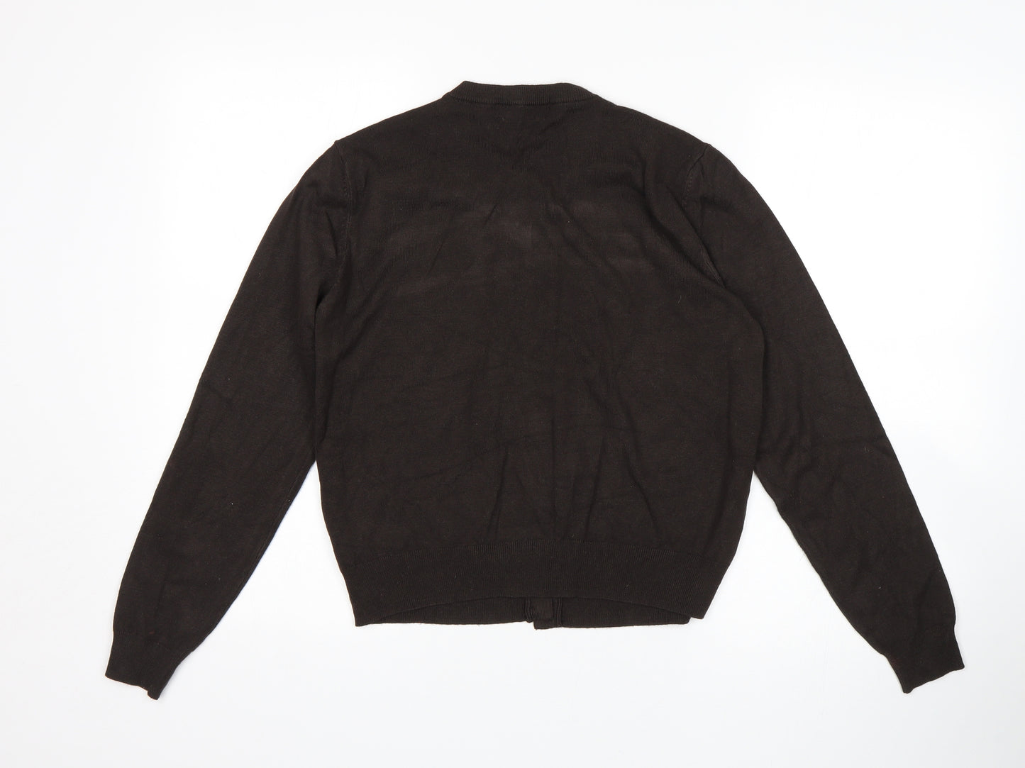 M&S Womens Brown   Cardigan Jumper Size 14