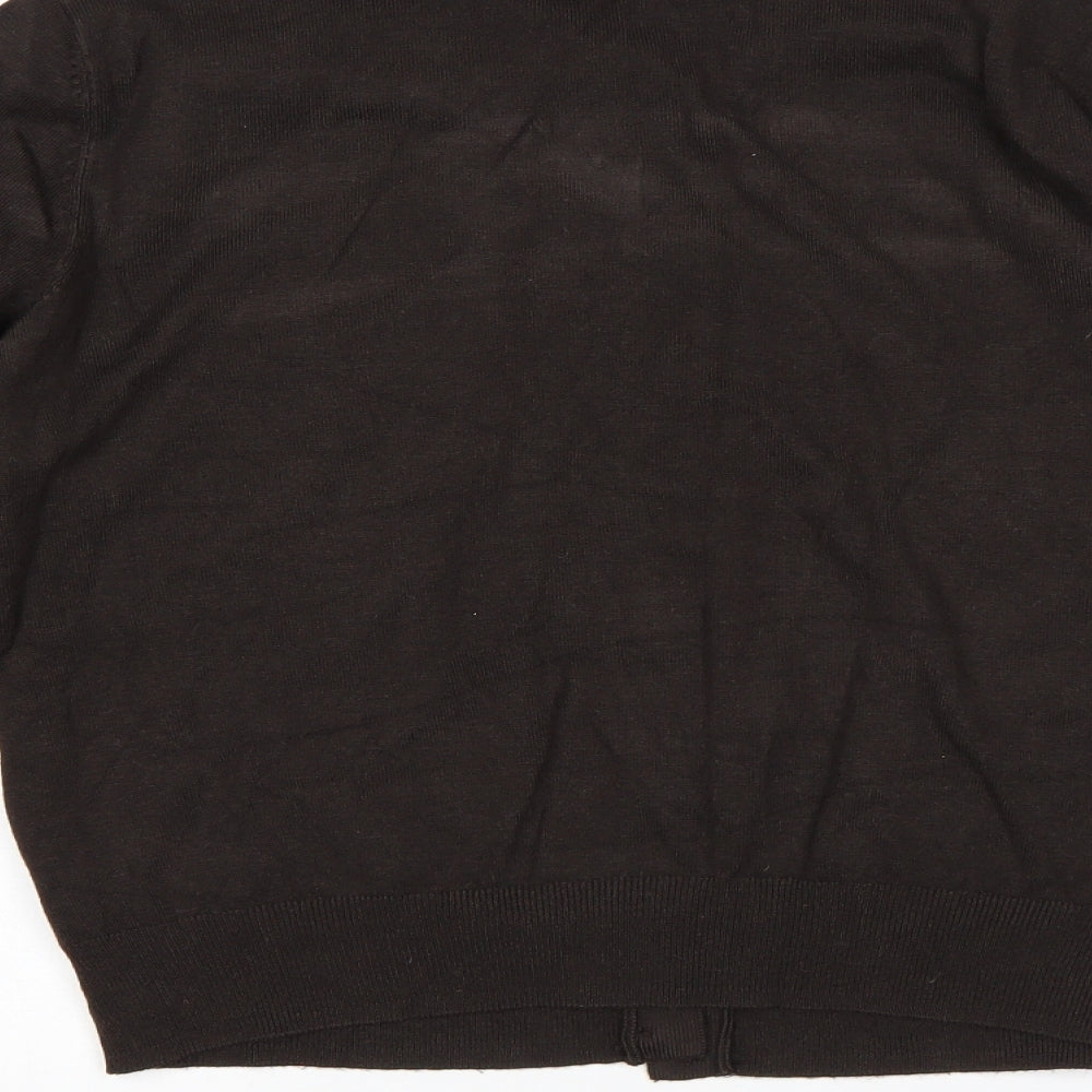 M&S Womens Brown   Cardigan Jumper Size 14