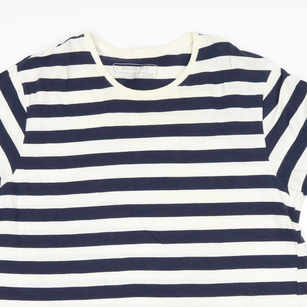 Cedar Wood State Mens Multicoloured Striped   T-Shirt Size XL