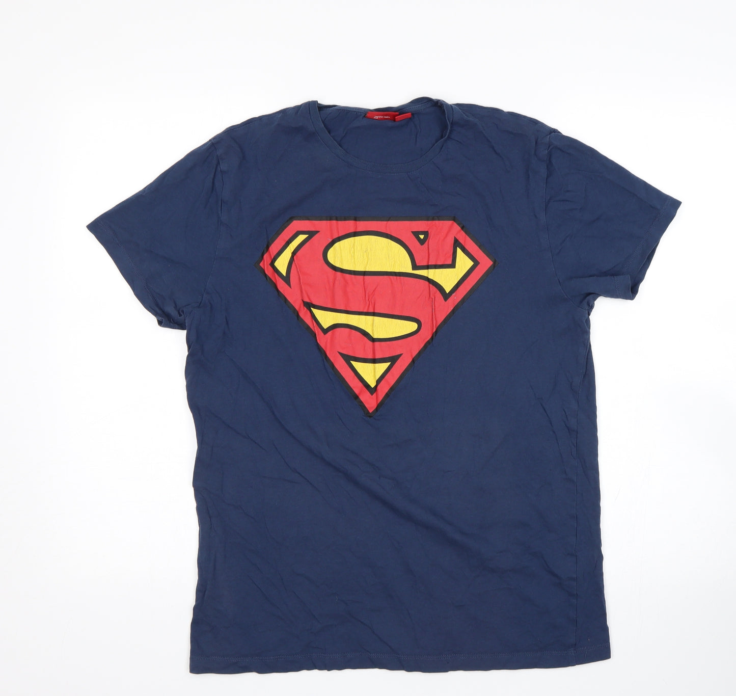 George Mens Blue    T-Shirt Size L  - Superman