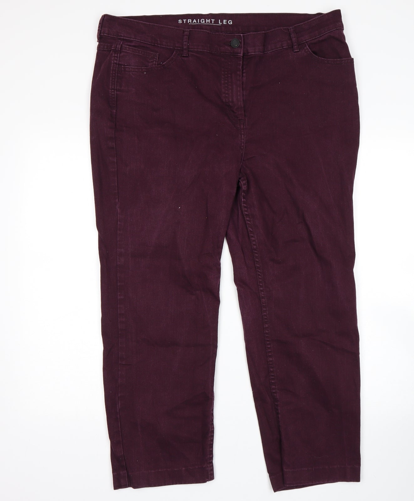 M&S Womens Purple   Straight Jeans Size 20 L26 in