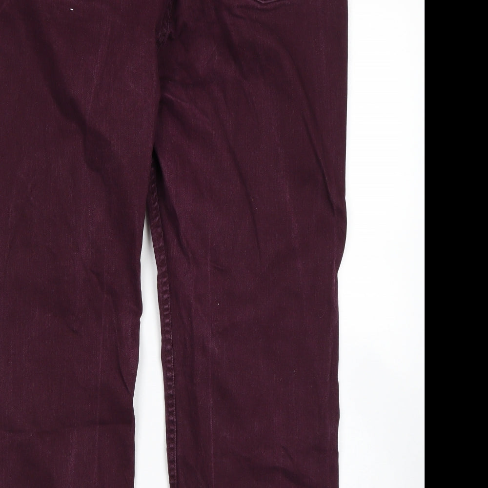 M&S Womens Purple   Straight Jeans Size 20 L26 in