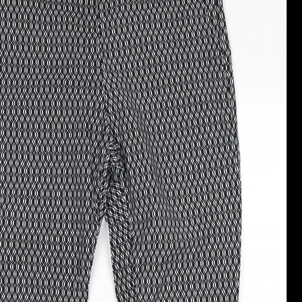 M&S Womens Multicoloured Geometric  Cropped Trousers Size 20 L25 in