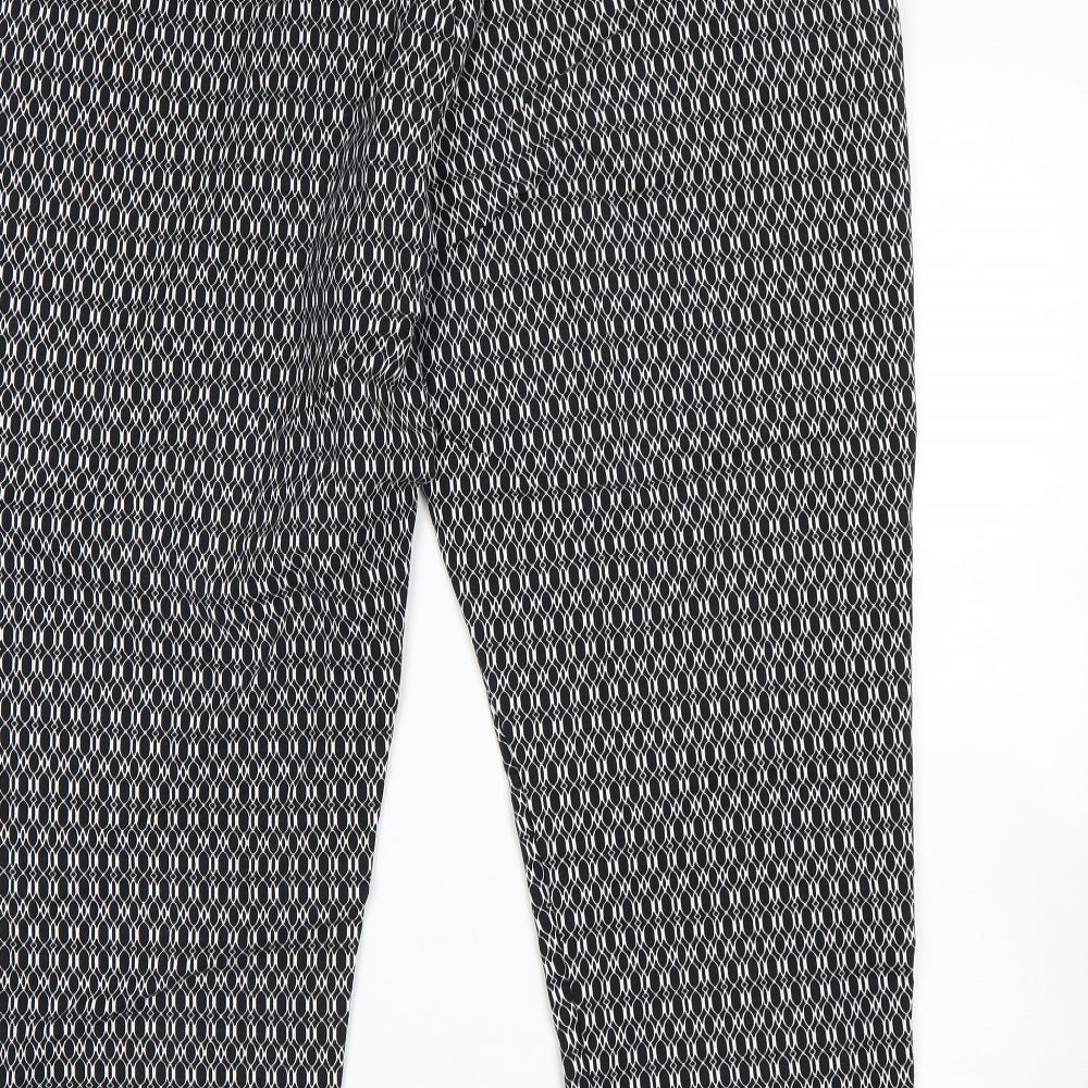 M&S Womens Multicoloured Geometric  Cropped Trousers Size 20 L25 in
