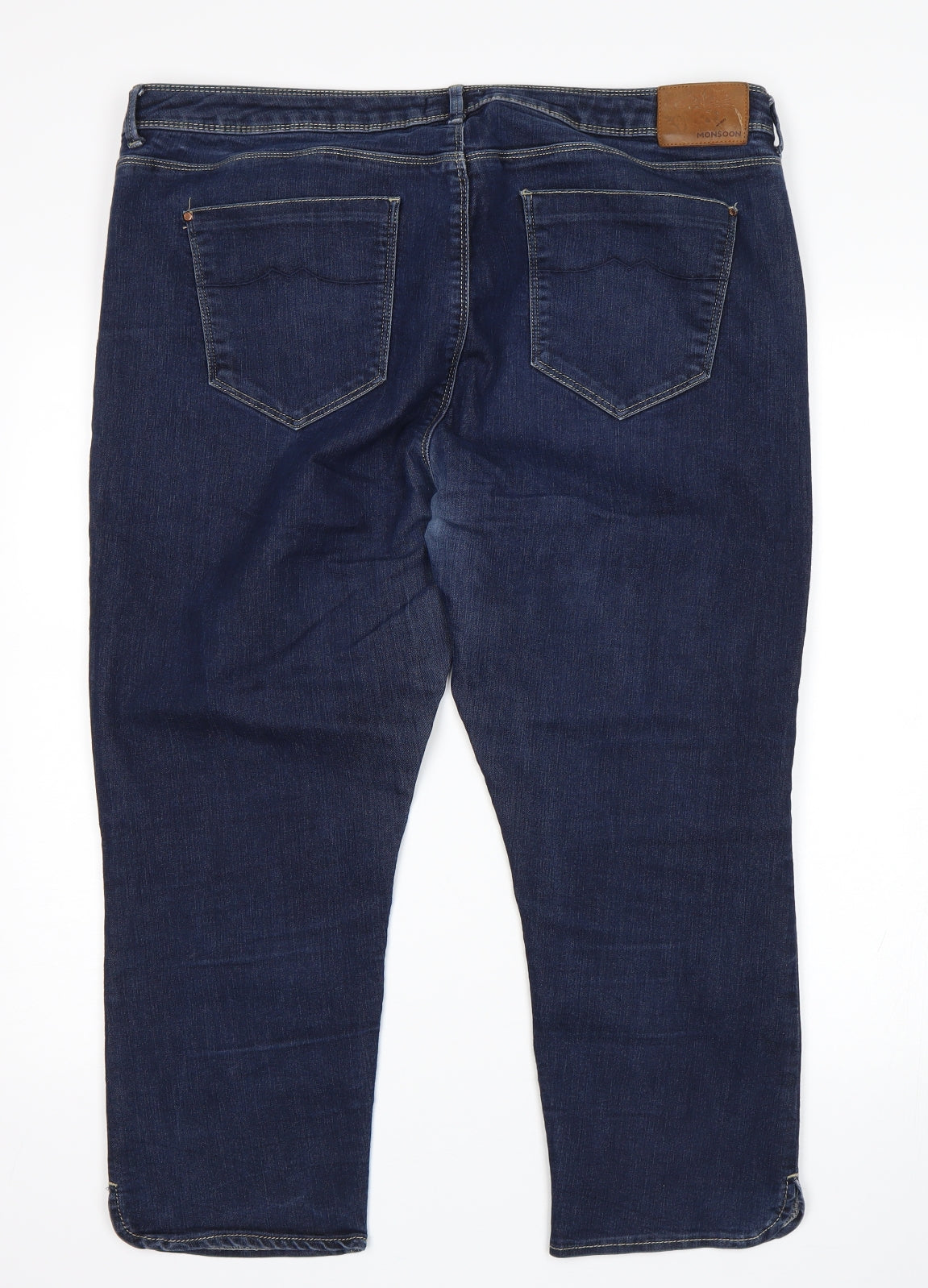Monsson Womens Blue   Cropped Jeans Size 18 L24 in
