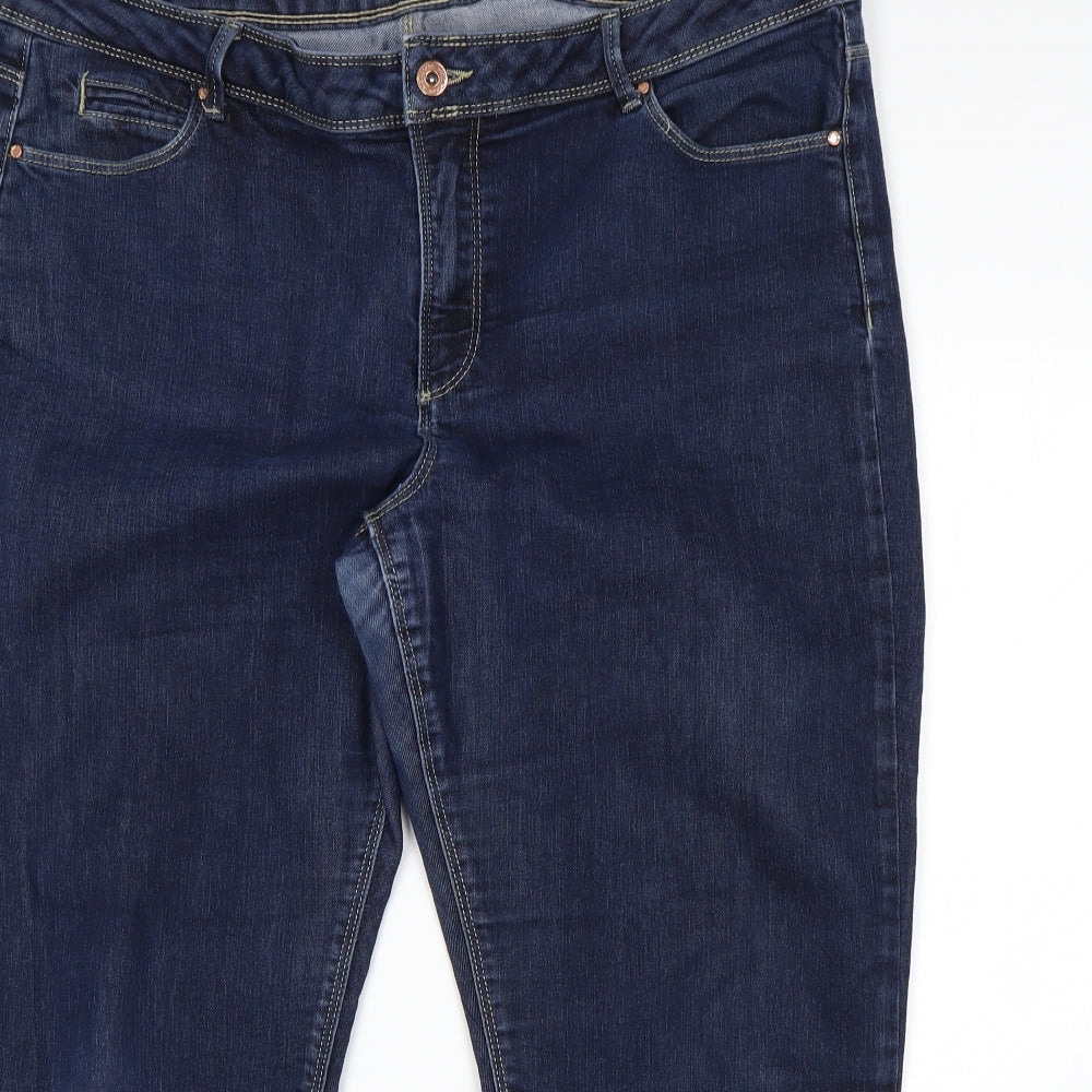Monsson Womens Blue   Cropped Jeans Size 18 L24 in