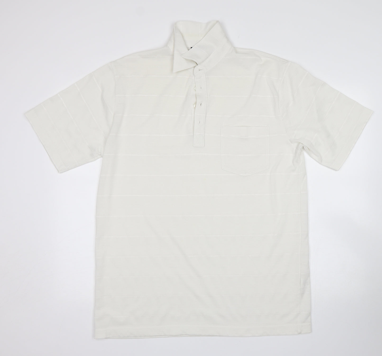 Carabou Womens White   Basic Polo Size L