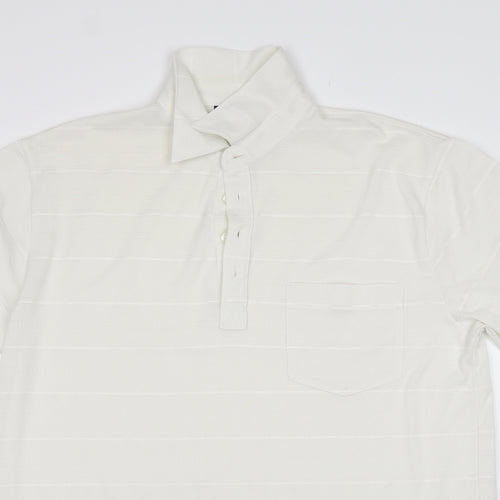 Carabou Womens White   Basic Polo Size L