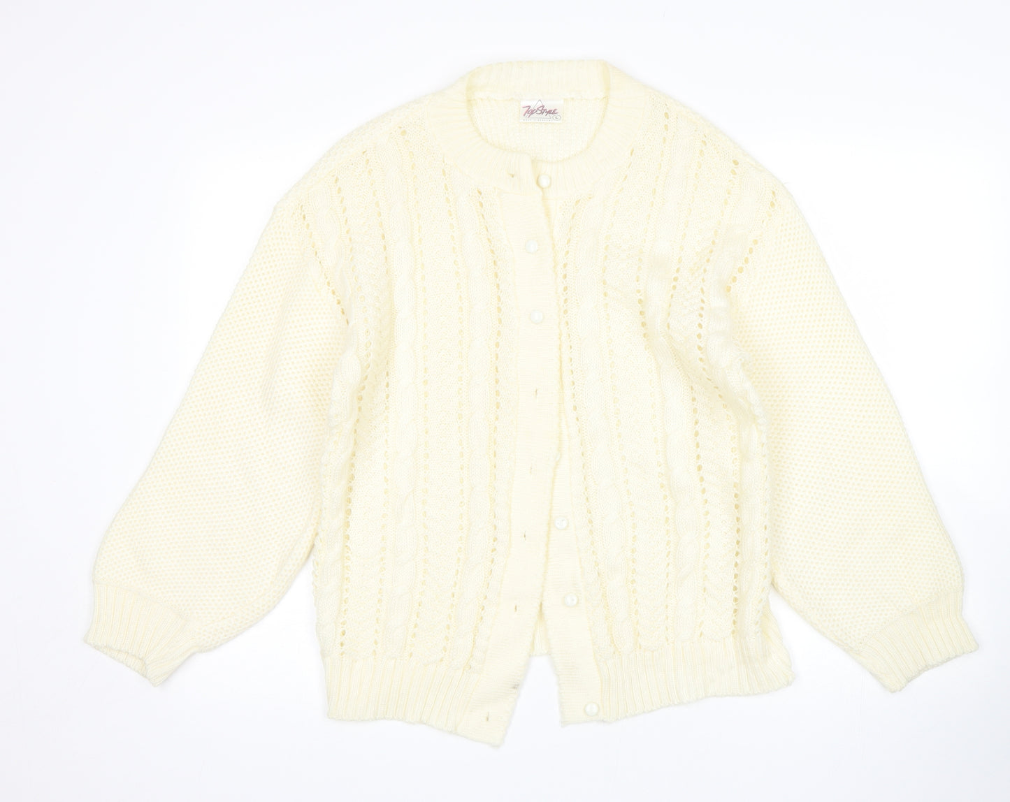 Top Style Womens Beige   Cardigan Jumper Size L