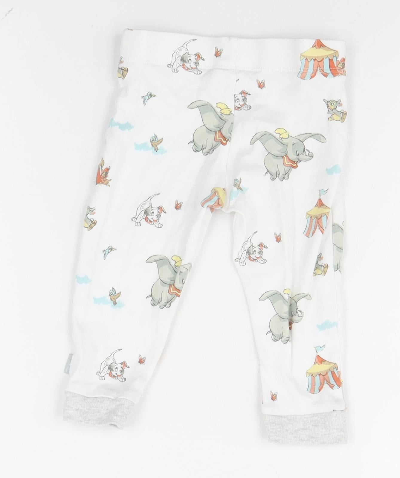 Disney Baby White Animal Print  Sweatpants Trousers Size 9-12 Months  - Disney