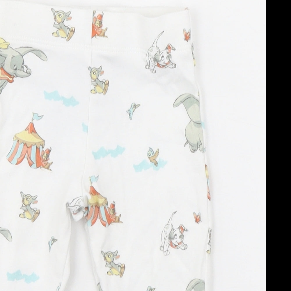 Disney Baby White Animal Print  Sweatpants Trousers Size 9-12 Months  - Disney
