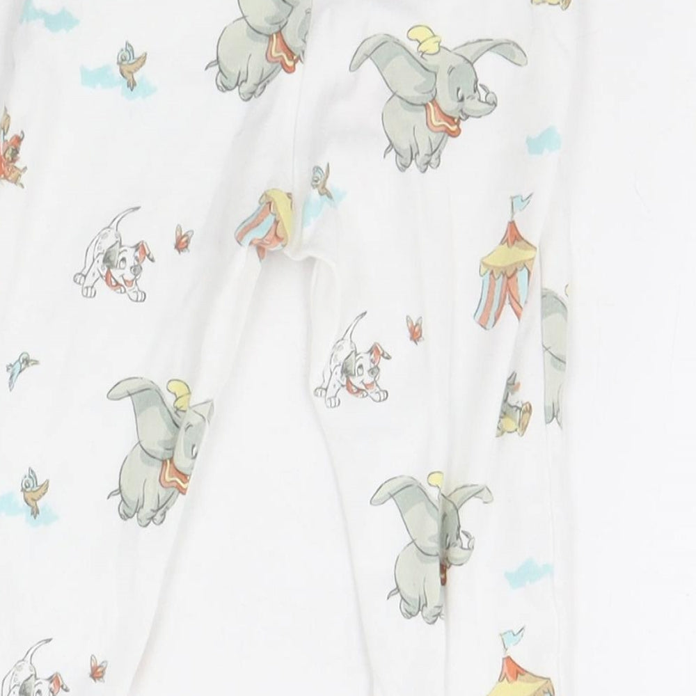 Disney Baby White Animal Print  Sweatpants Trousers Size 9-12 Months  - Disney