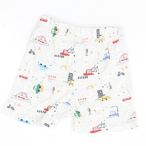 George Baby Grey Geometric  Cropped Leggings Size 9-12 Months  - Cars