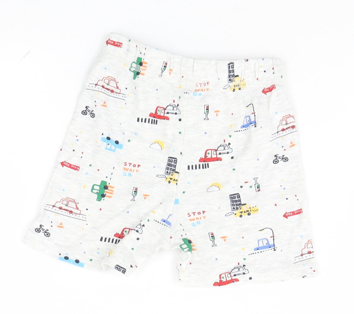 George Baby Grey Geometric  Cropped Leggings Size 9-12 Months  - Cars