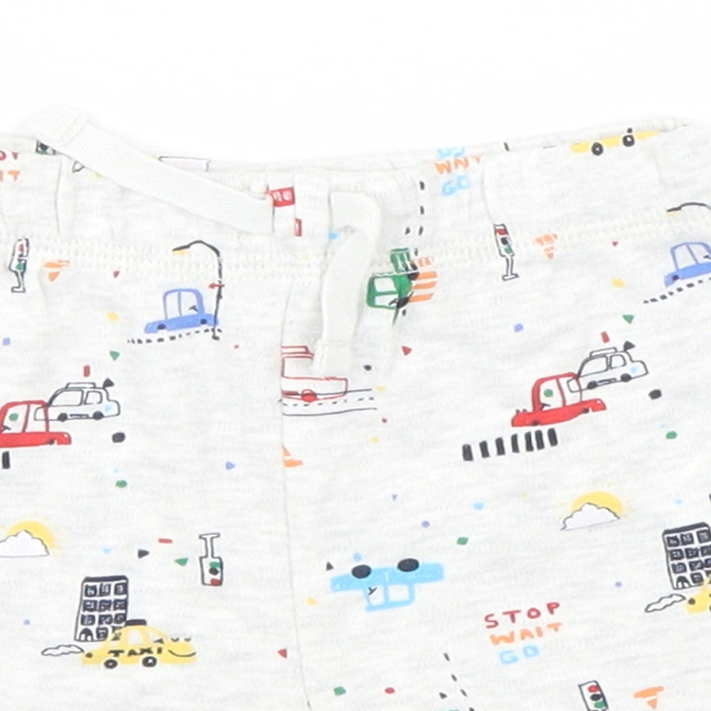 George Baby Grey Geometric  Cropped Leggings Size 9-12 Months  - Cars