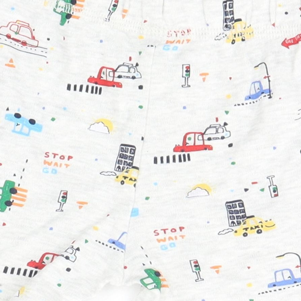 George Baby Grey Geometric  Cropped Leggings Size 9-12 Months  - Cars